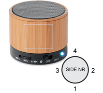 Round Bamboo wireless speaker